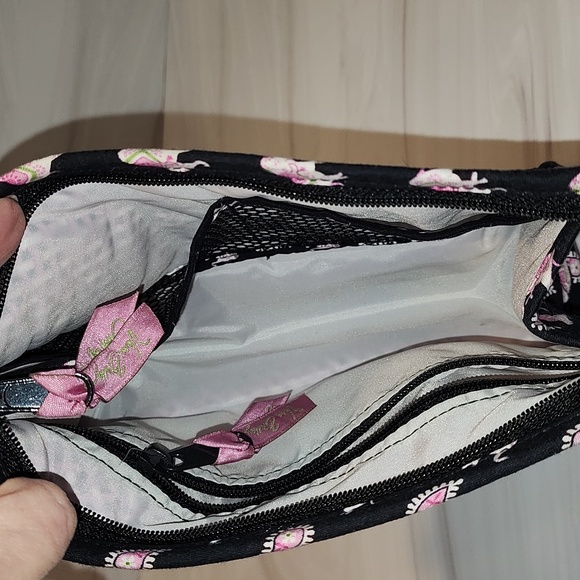 Vera Bradley Pink Elephant Medium Bow Cosmetic Bag - Picture 4 of 9